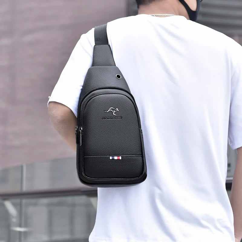 đ MOMO-DAISHU Herren Brusttasche â Luxus Design aus PU Leder