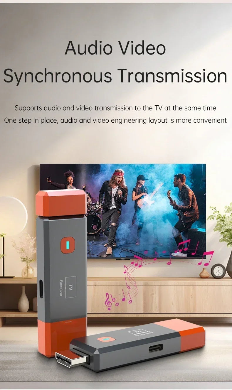 Kabelloses HDMI Video Transmitter- und Receiver-Extender-Set für TV, Projektor und Monitor