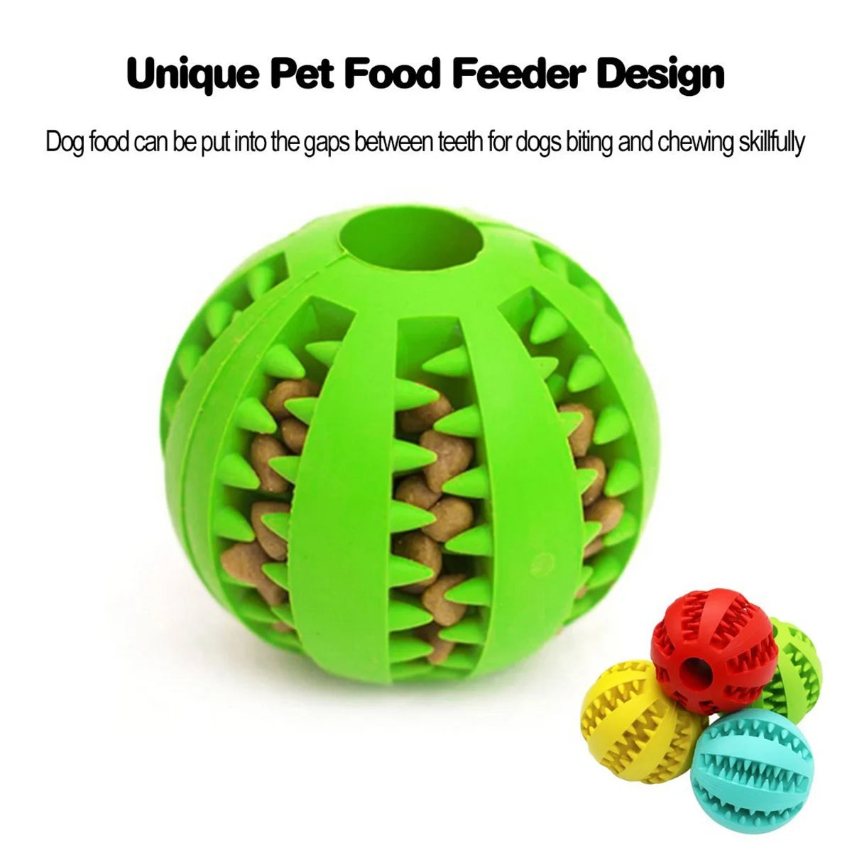Kauspielzeug für Hunde – Zahnreinigungsspielball aus Naturkautschuk