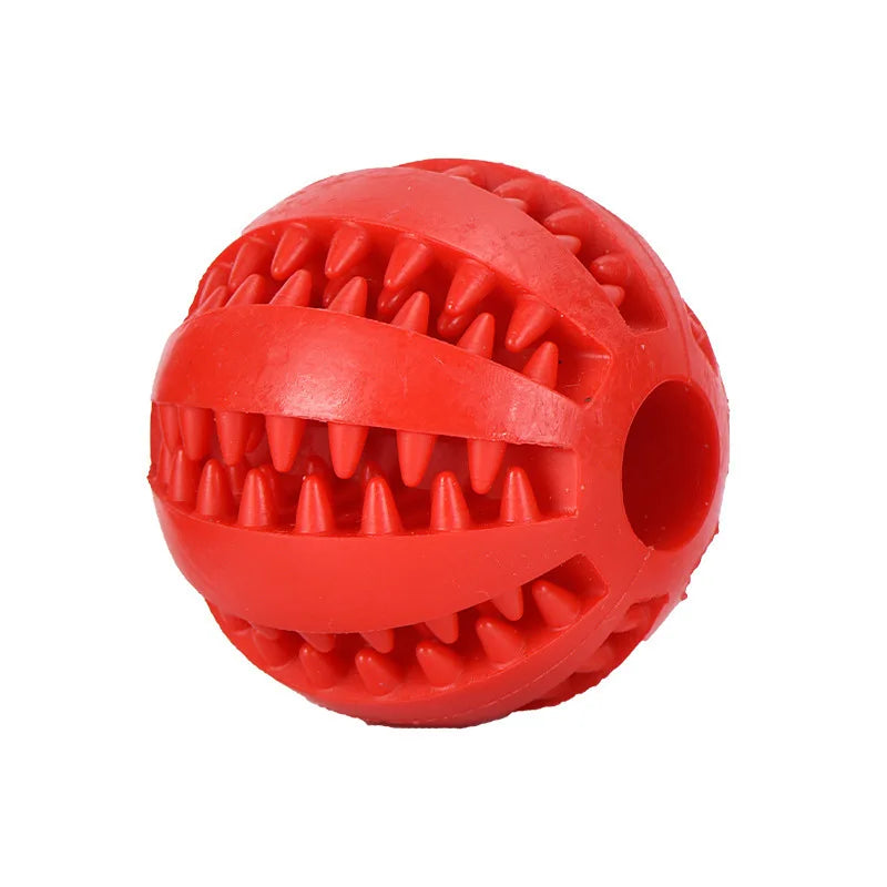 Interaktiver Hundespielzeugball aus Gummi für Zahnpflege und Futteraufnahme