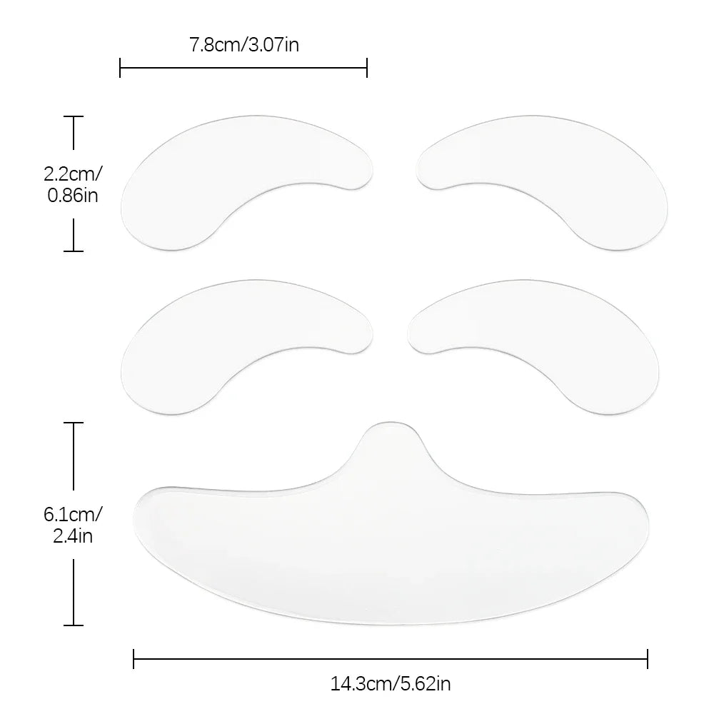 5er Set Wiederverwendbare Silikon Anti-Falten Pad