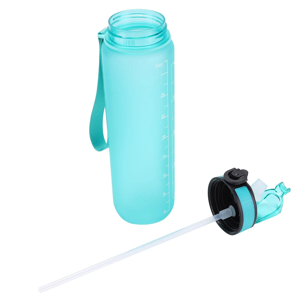 1000ml Trinkflasche mit Zeitskala – Sport, Outdoor und Fitness – BPA-frei