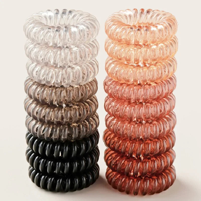 18er Set Telefonkabel-Haargummis