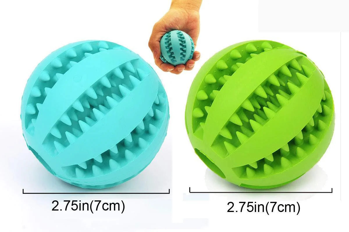 Kauspielzeug für Hunde – Zahnreinigungsspielball aus Naturkautschuk