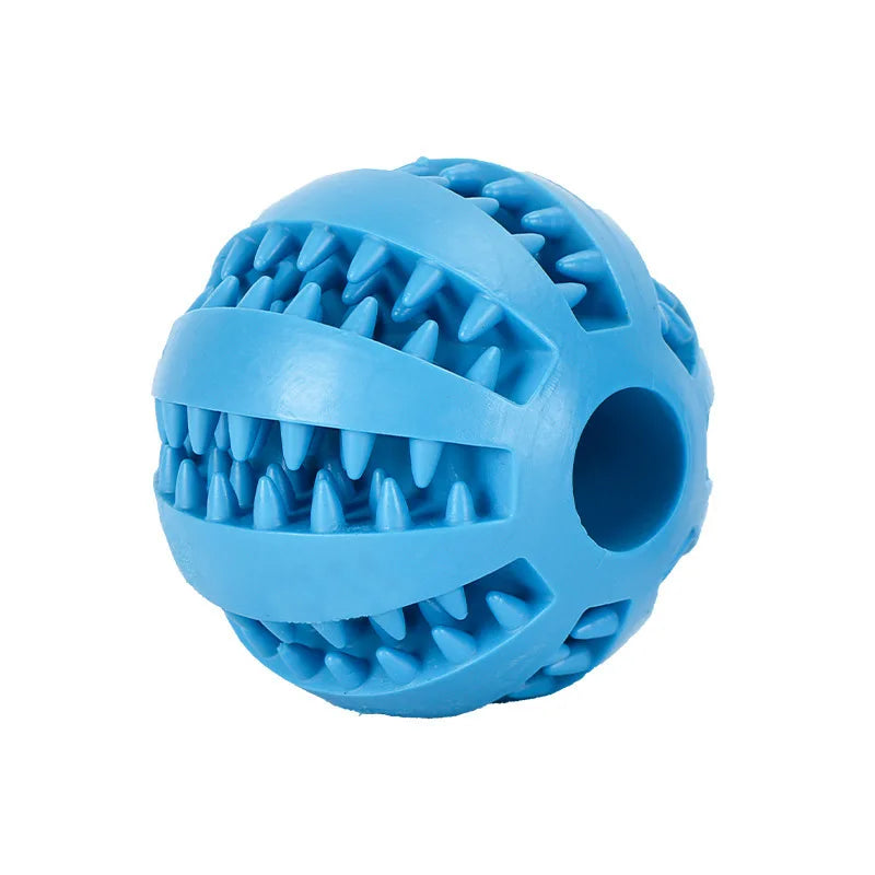Interaktiver Hundespielzeugball aus Gummi für Zahnpflege und Futteraufnahme