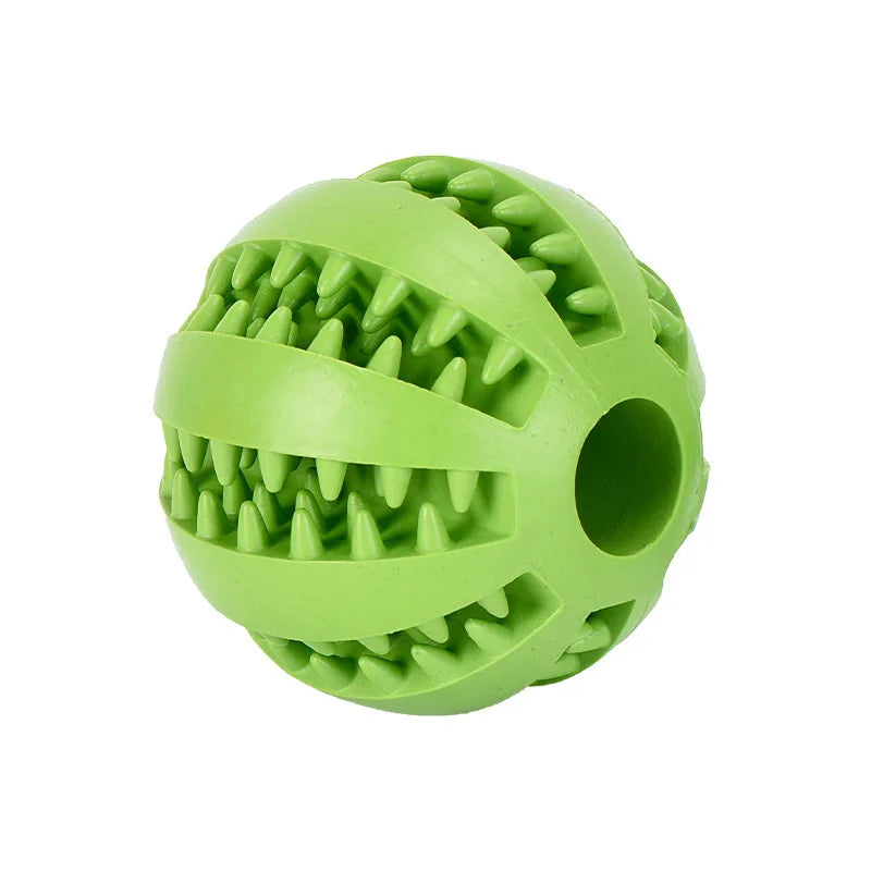 Interaktiver Hundespielzeugball aus Gummi für Zahnpflege und Futteraufnahme