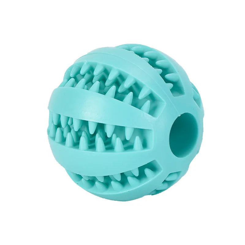 Interaktiver Hundespielzeugball aus Gummi für Zahnpflege und Futteraufnahme
