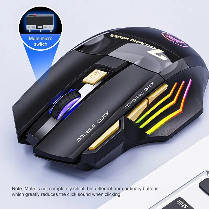 đź iMice GW-X7 Kabellose Gaming-Maus mit Dual-Mode und RGB-Beleuchtung
