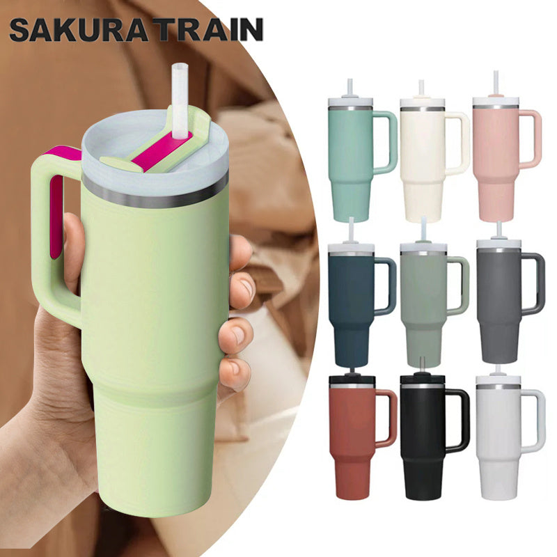 🌸 Sakura Edelstahl-Thermobecher 1,2L mit Griff