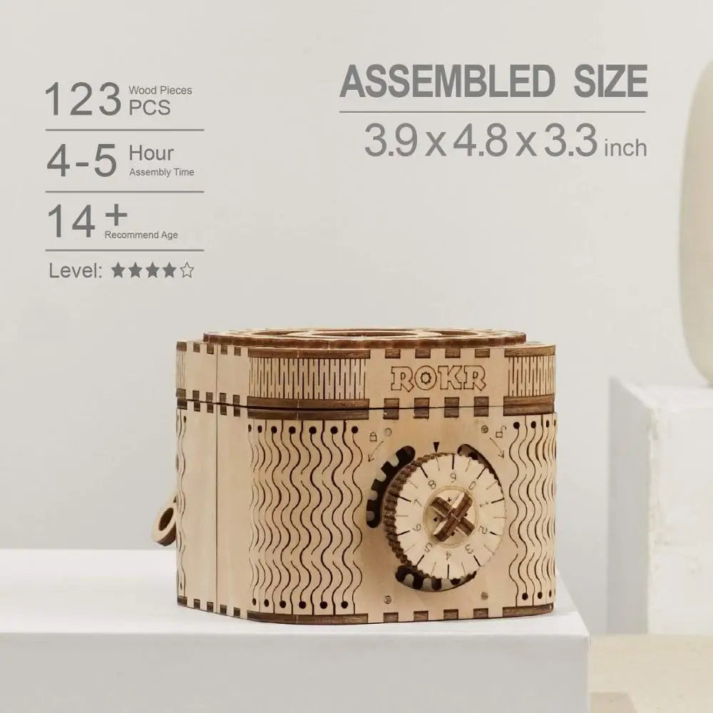 Robotime 3D Holzpuzzle – Schatztruhe DIY Set LK502