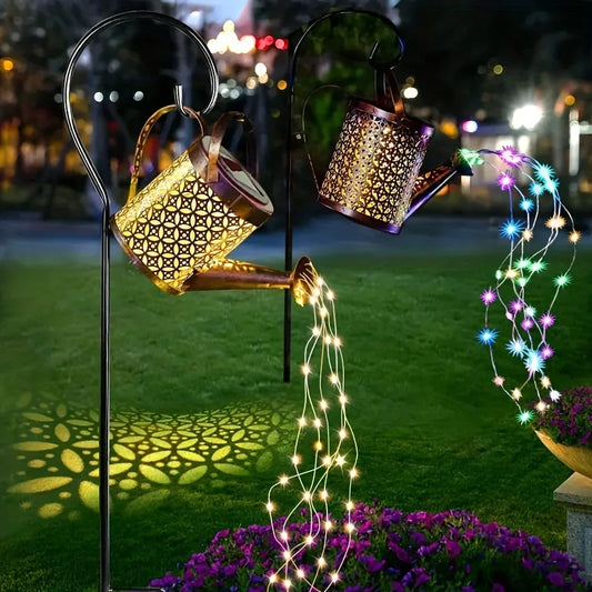 Solar-Gießkanne Lichterkette – Magisches Licht für Ihren Garten