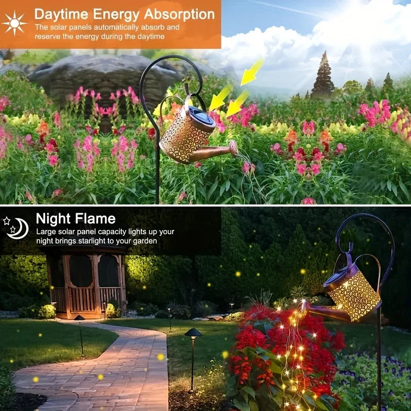 Solar-Gießkanne Lichterkette – Magisches Licht für Ihren Garten