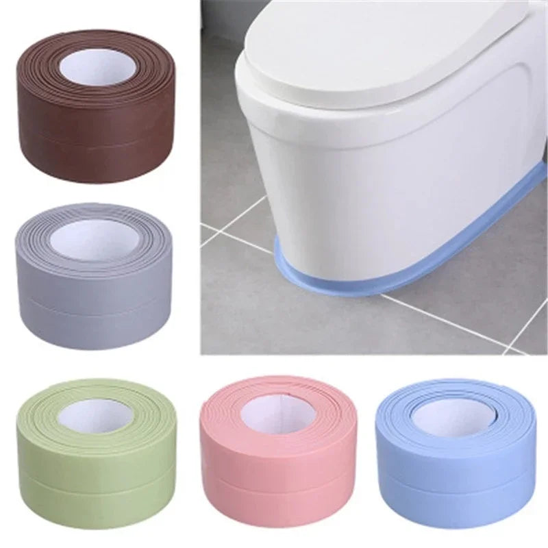 Selbstklebendes PVC-Dichtungsband für Badezimmer und Küche – Wasserdichter Wandaufkleber für Waschbecken, Dusche und Fliesen