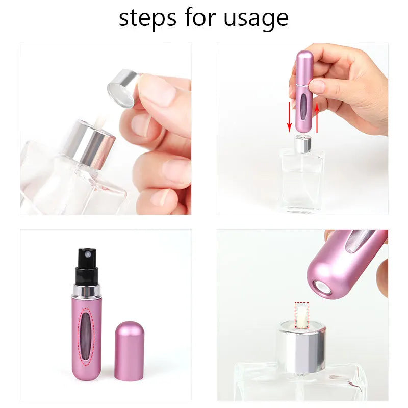 💧 5/8ml Tragbarer Parfümzerstäuber, Nachfüllbarer Flakon