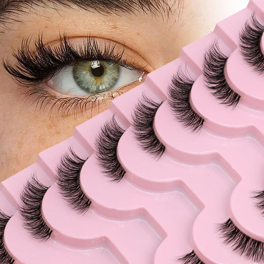 GROINNEYA Halbe Falsche Wimpern – Natürlicher Look für strahlende Augen