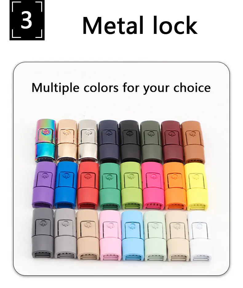 Press-Lock Schnürsenkel – Elastische, bunte Schnellverschlussschnürsenkel
