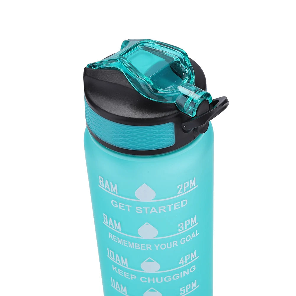 1000ml Trinkflasche mit Zeitskala – Sport, Outdoor und Fitness – BPA-frei