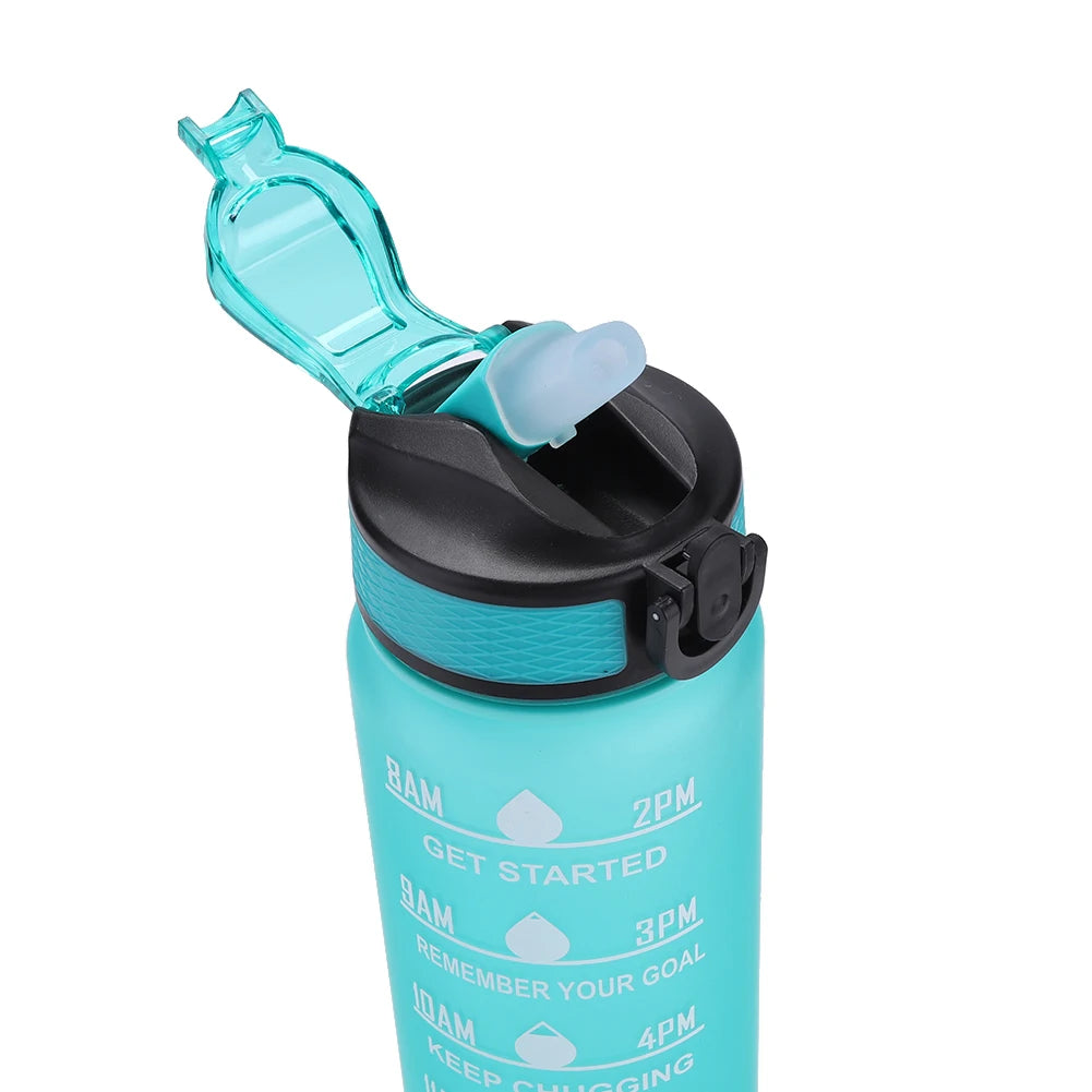 1000ml Trinkflasche mit Zeitskala – Sport, Outdoor und Fitness – BPA-frei
