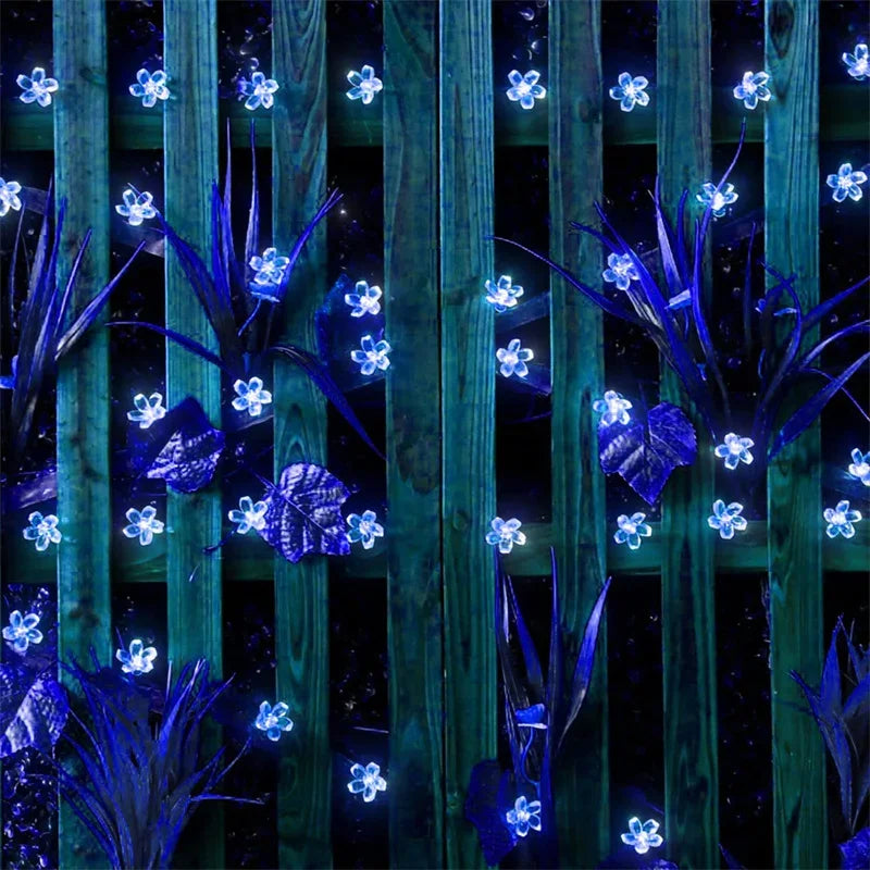 🌸 Solar-Gartenlichter Blumenlichterkette
