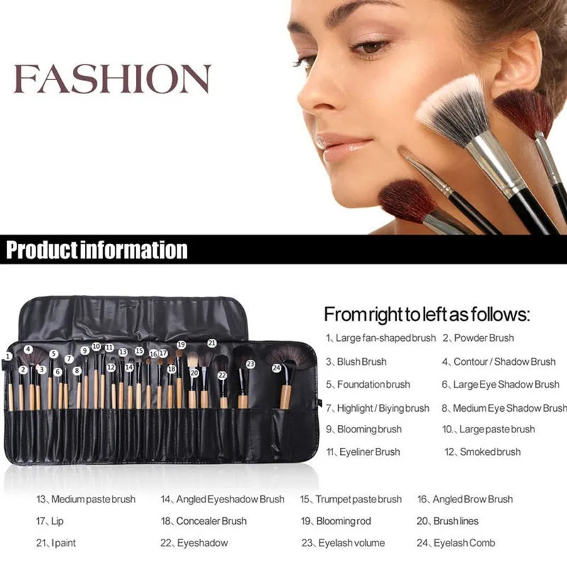 🎁 FOEONCO 24-teiliges Make-up Pinsel-Set – Professionelle Kosmetikpinsel in Geschenkverpackung
