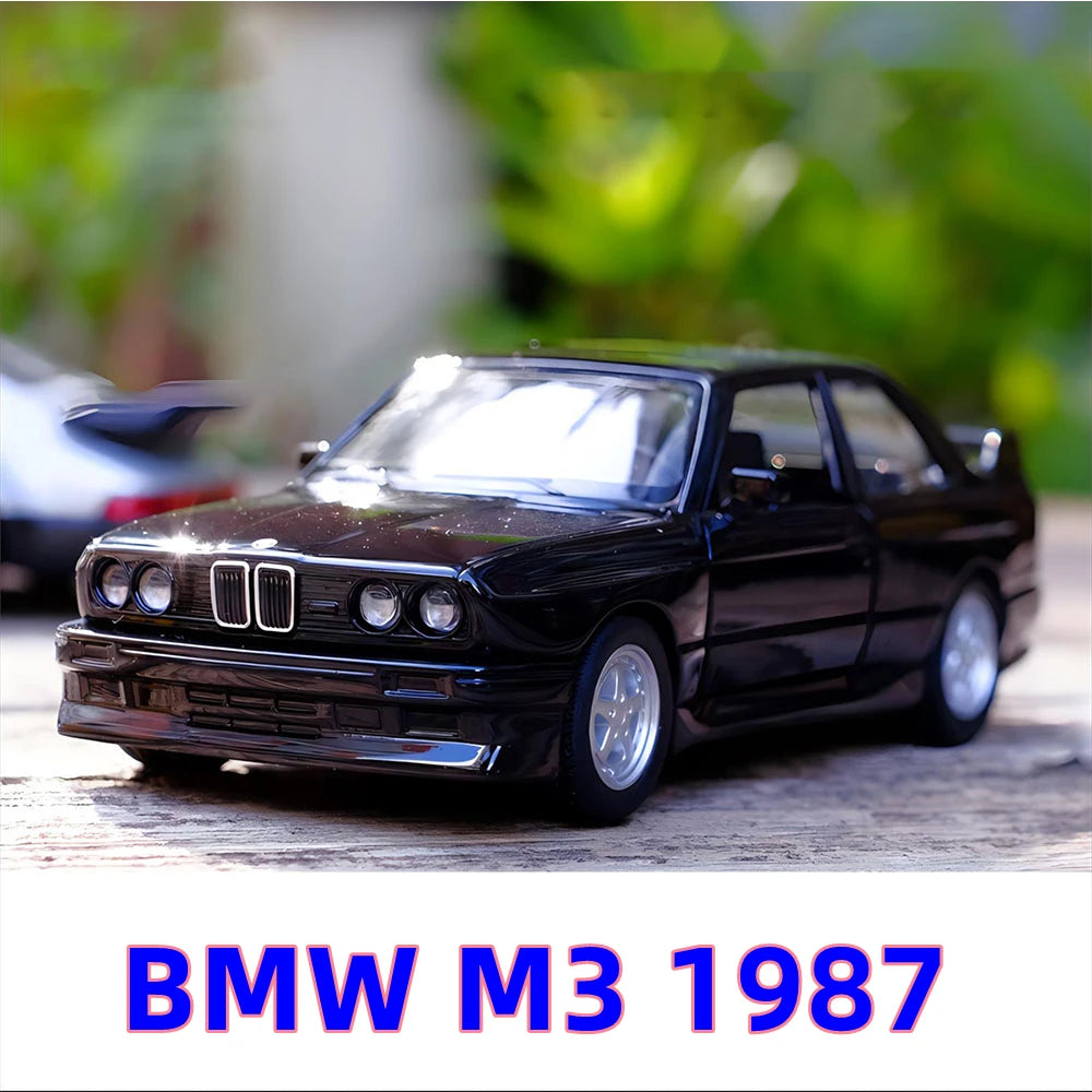 BMW M3 1987 Modellauto 🚗✨ – 1:36 Klassisches Metallspielzeug mit Rückziehfunktion
