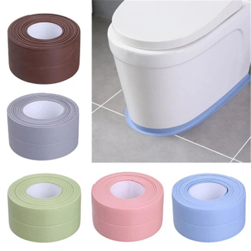 Selbstklebendes PVC-Dichtungsband für Badezimmer und Küche – Wasserdichter Wandaufkleber für Waschbecken, Dusche und Fliesen