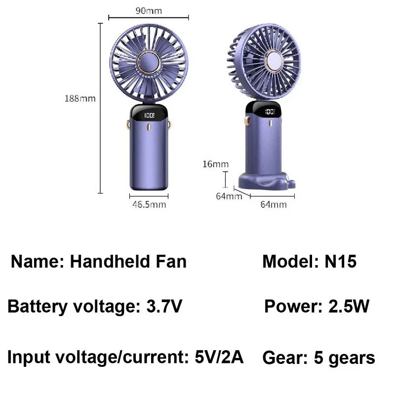 FlexiFan Pro 🌬️ – Tragbarer faltbarer USB-Handventilator