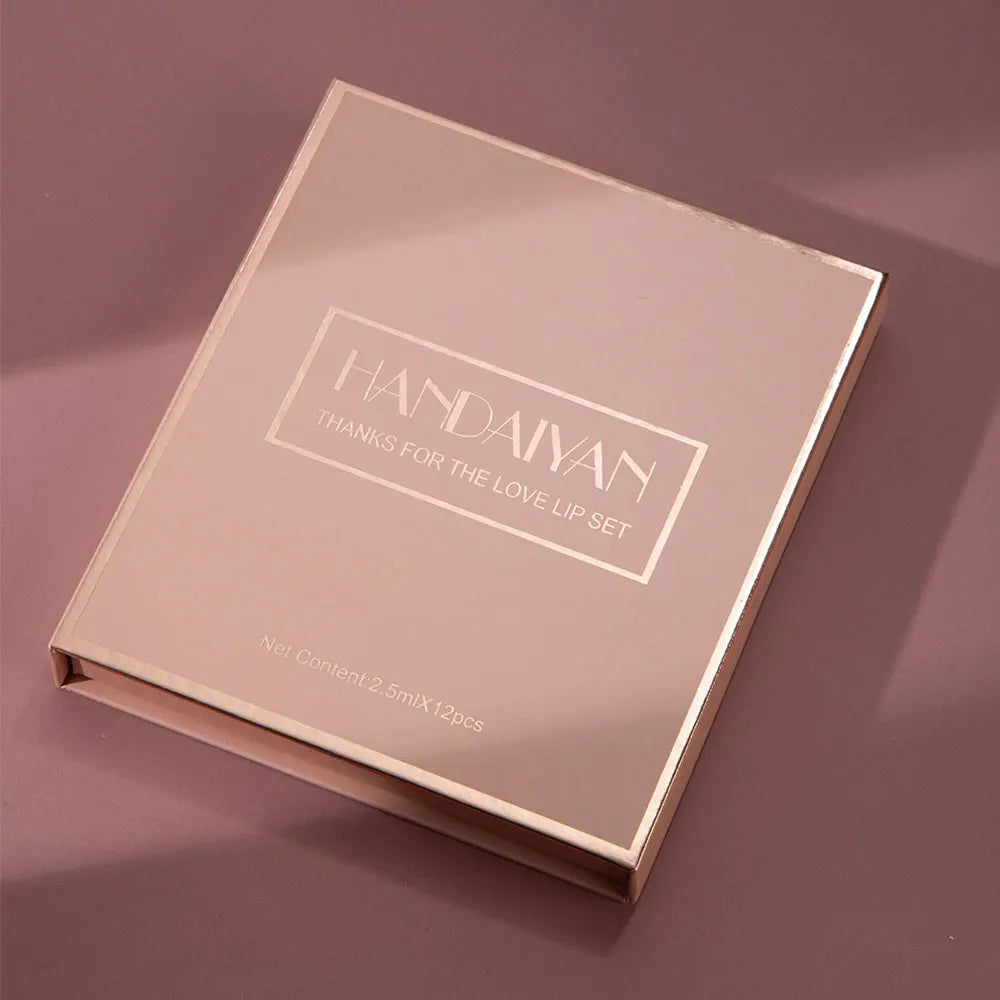 💄 HANDAIYAN 12 Farben Mattes Flüssiges Lippenstift-Set