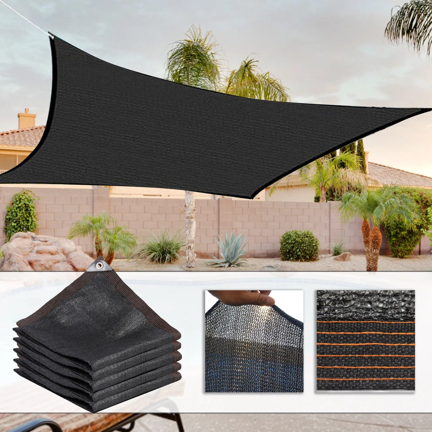 SunGuard Shade Net – Outdoor Sonnenschutz für Garten, Terrasse und Camping