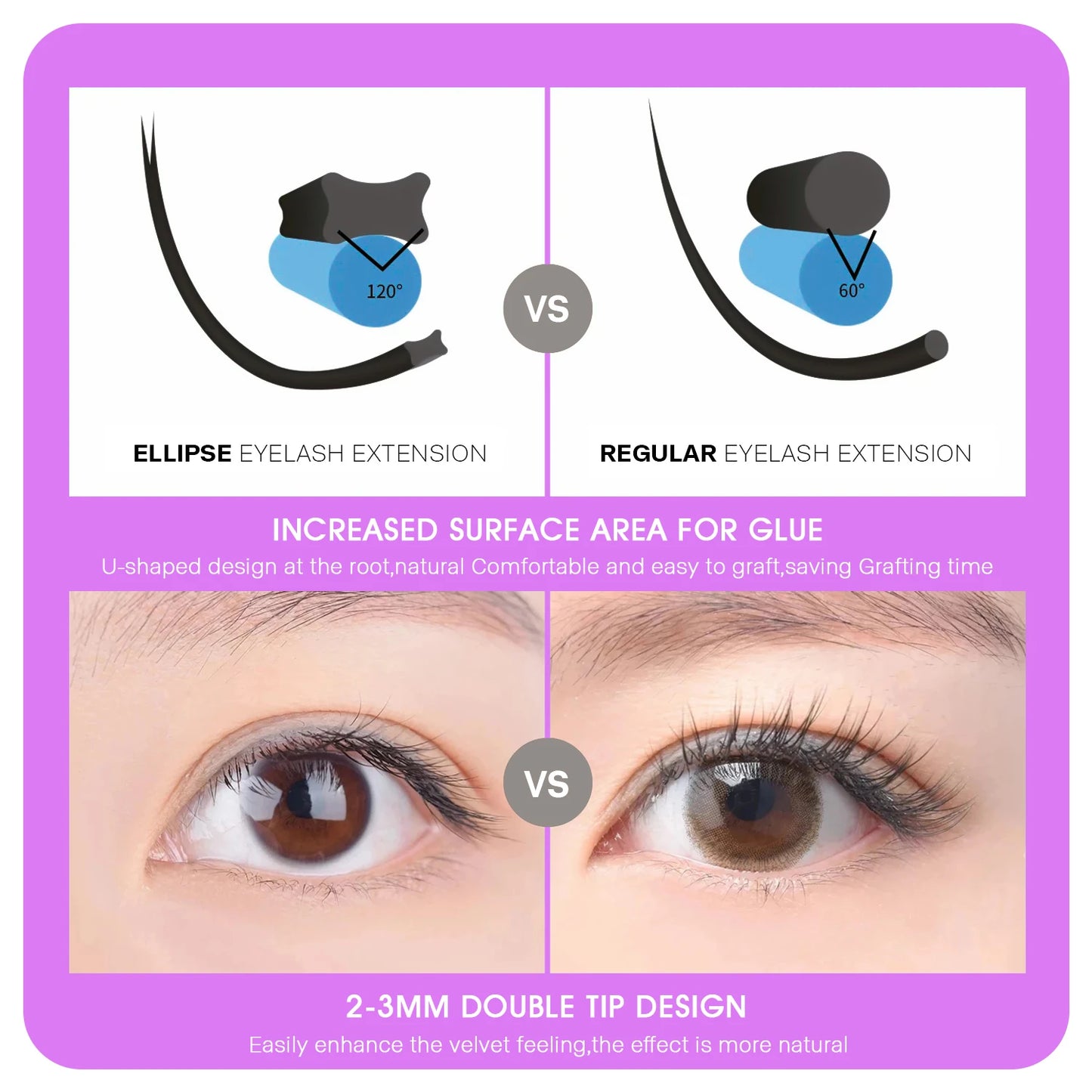 ✨ MASSCAKU Ellipsen-Flachwimpern – Weiche, natürliche Einzelwimpernverlängerung