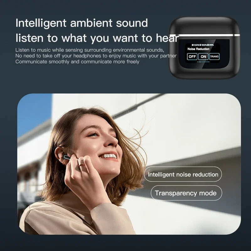 🎧 Tour Pro 2 Kabellose Bluetooth-Ohrhörer mit ANC und Touchdisplay