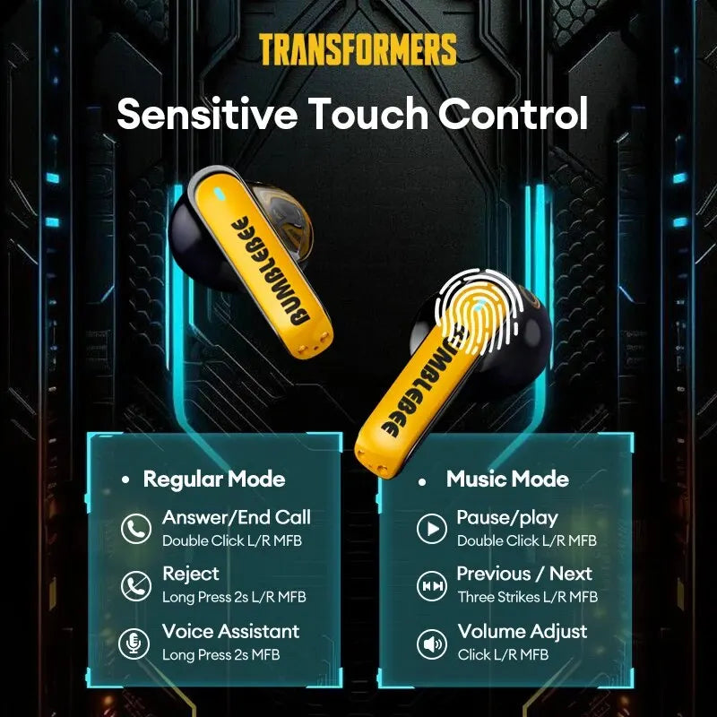 🎧 Transformers TF-T01 Gaming Headset TWS Wireless