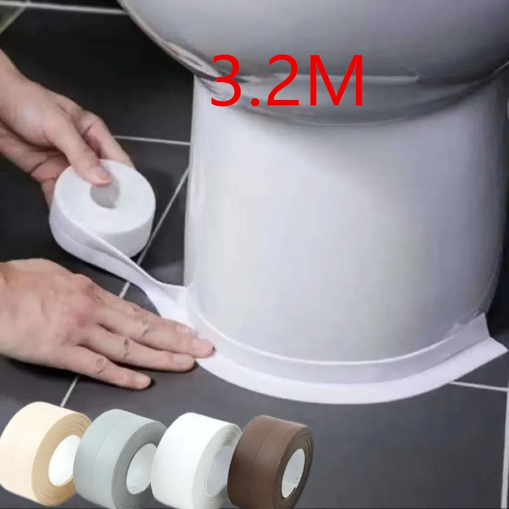 Selbstklebendes PVC-Dichtungsband für Badezimmer und Küche – Wasserdichter Wandaufkleber für Waschbecken, Dusche und Fliesen
