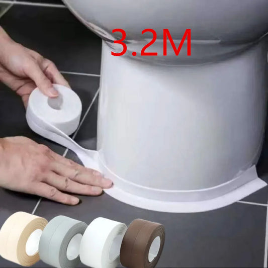 Selbstklebendes PVC-Dichtungsband für Badezimmer und Küche – Wasserdichter Wandaufkleber für Waschbecken, Dusche und Fliesen