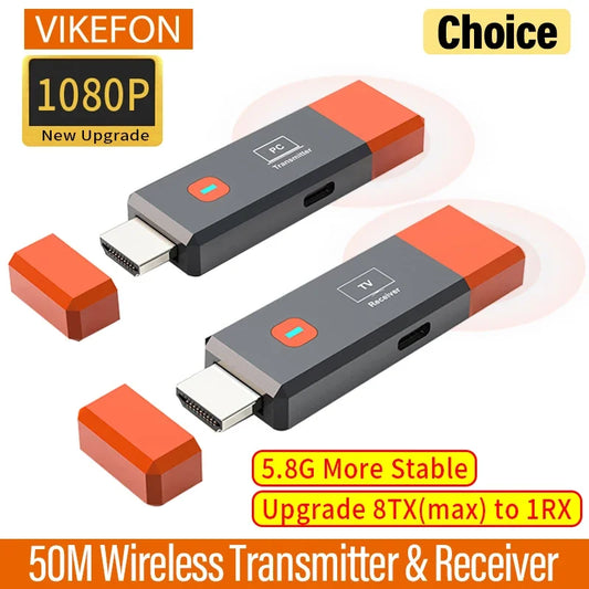 Kabelloses HDMI Video Transmitter- und Receiver-Extender-Set für TV, Projektor und Monitor